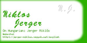 miklos jerger business card