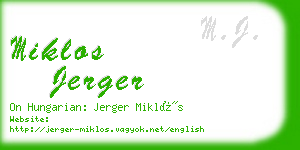 miklos jerger business card